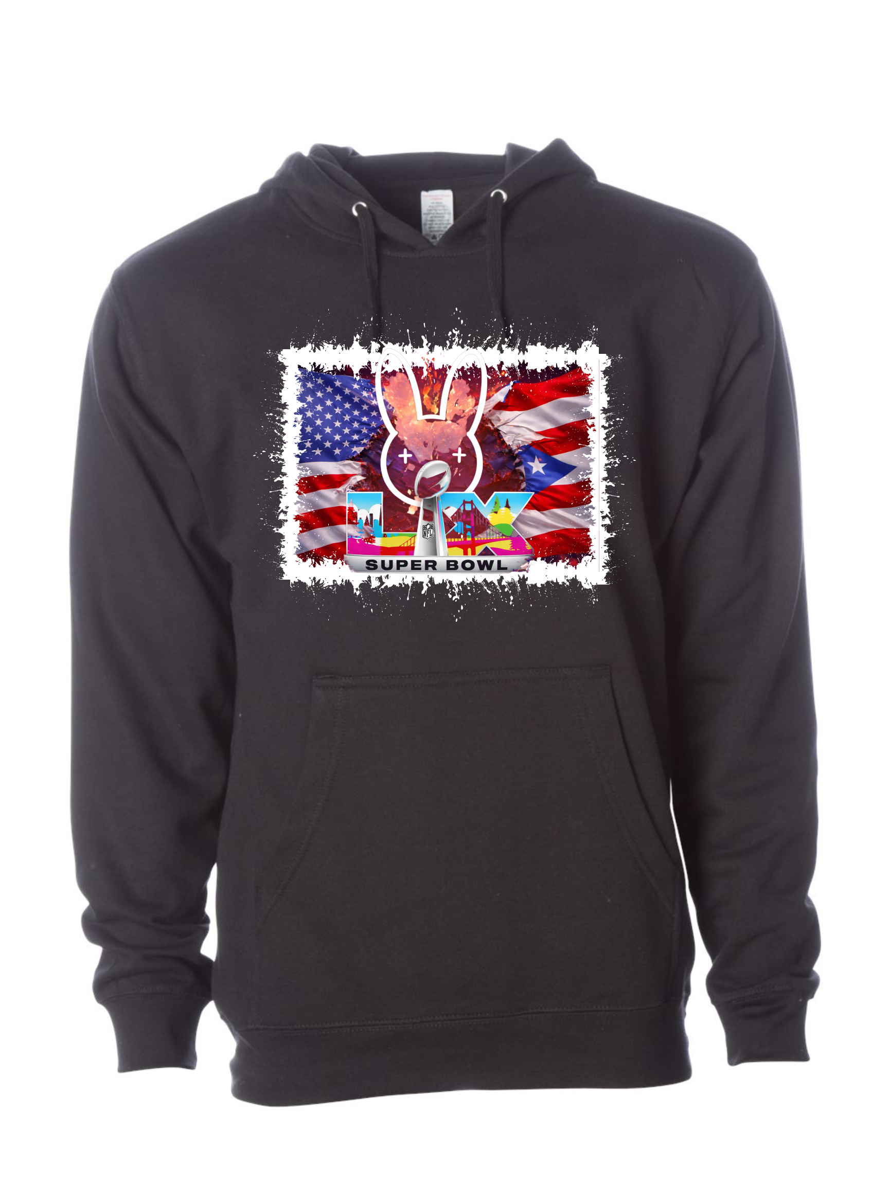 UNIQUE Patriotic Bad Bunny Halftime Super Bowl LX UNISEX Hoodie!