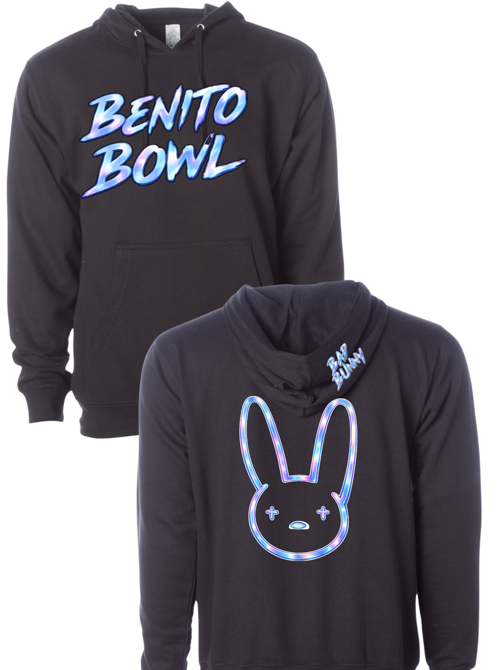 Chrome Benito Bowl UNISEX Hoodie Front/Back/Hood Design